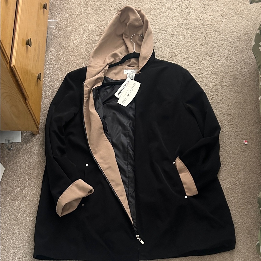 White Stag Black Jacket with Cream Interior